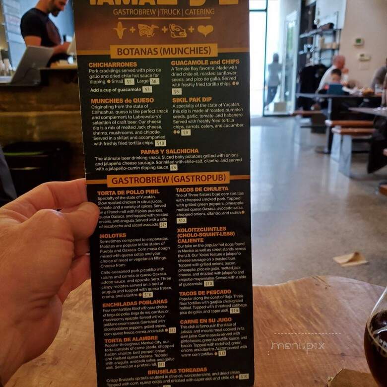 Tamale Boy - Portland, OR menu_pic