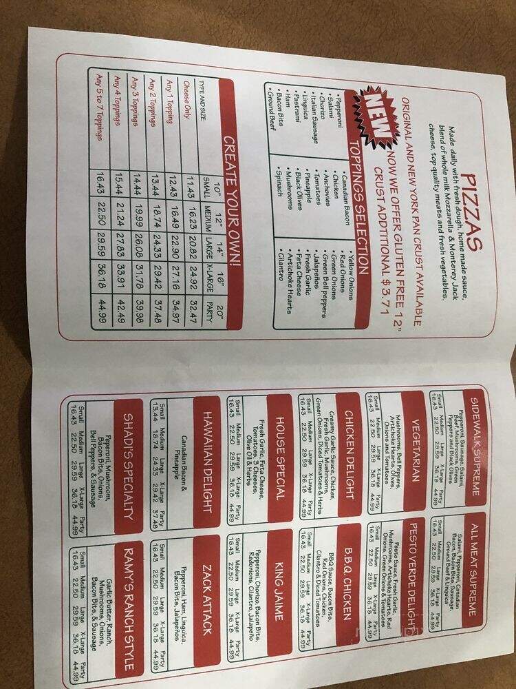 Delish Pizza - Sacramento, CA menu_pic