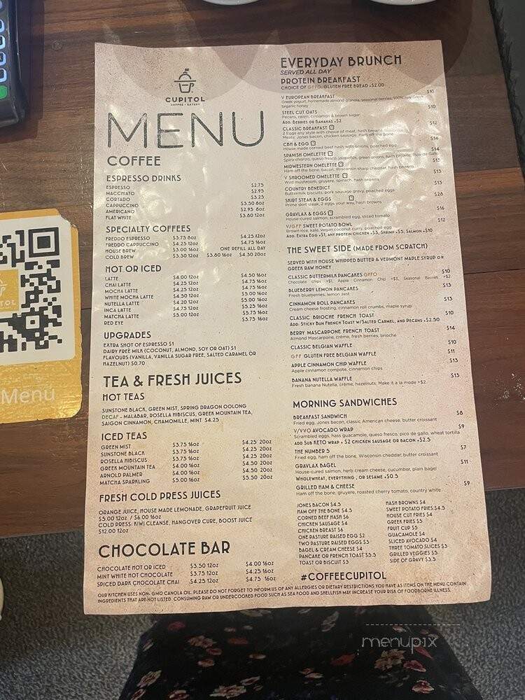 Cupitol - Evanston, IL menu_pic
