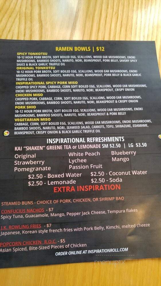 Inspiration Roll - Caldwell, NJ menu_pic