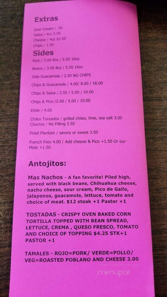 La Taquiza Y Mas - Glenview, IL menu_pic