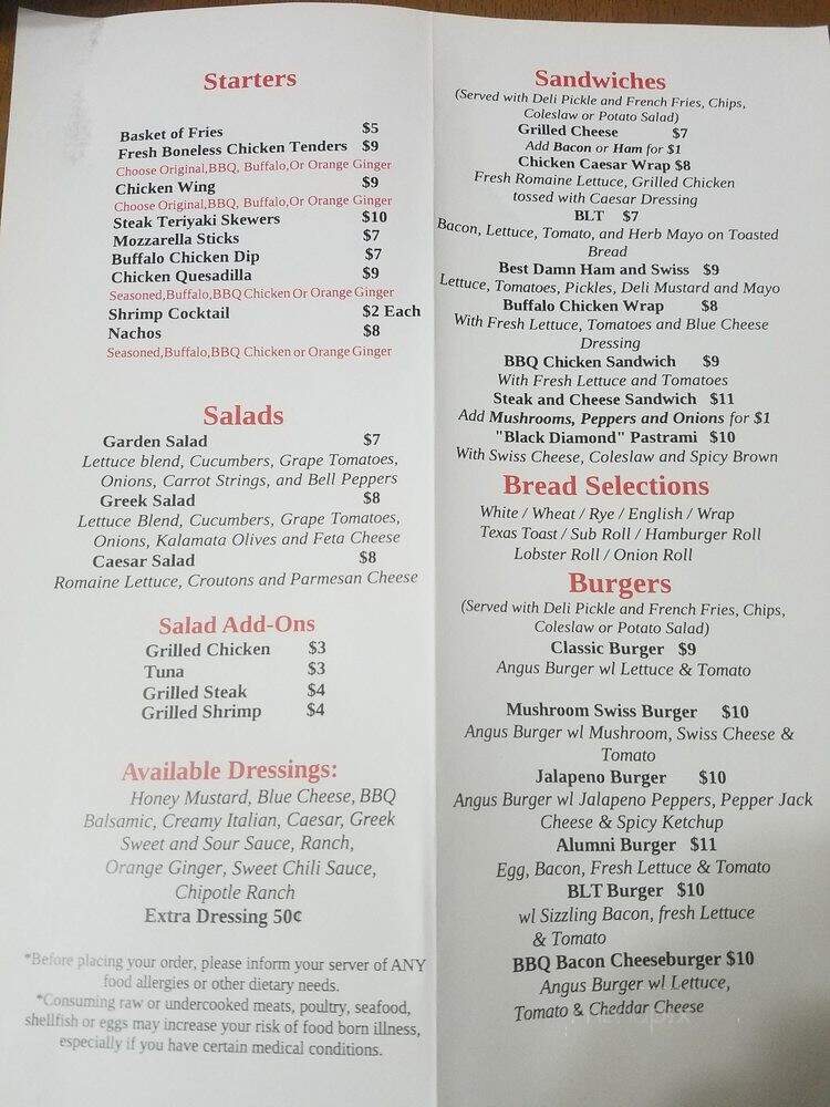 Alumni - Weymouth, MA menu_pic