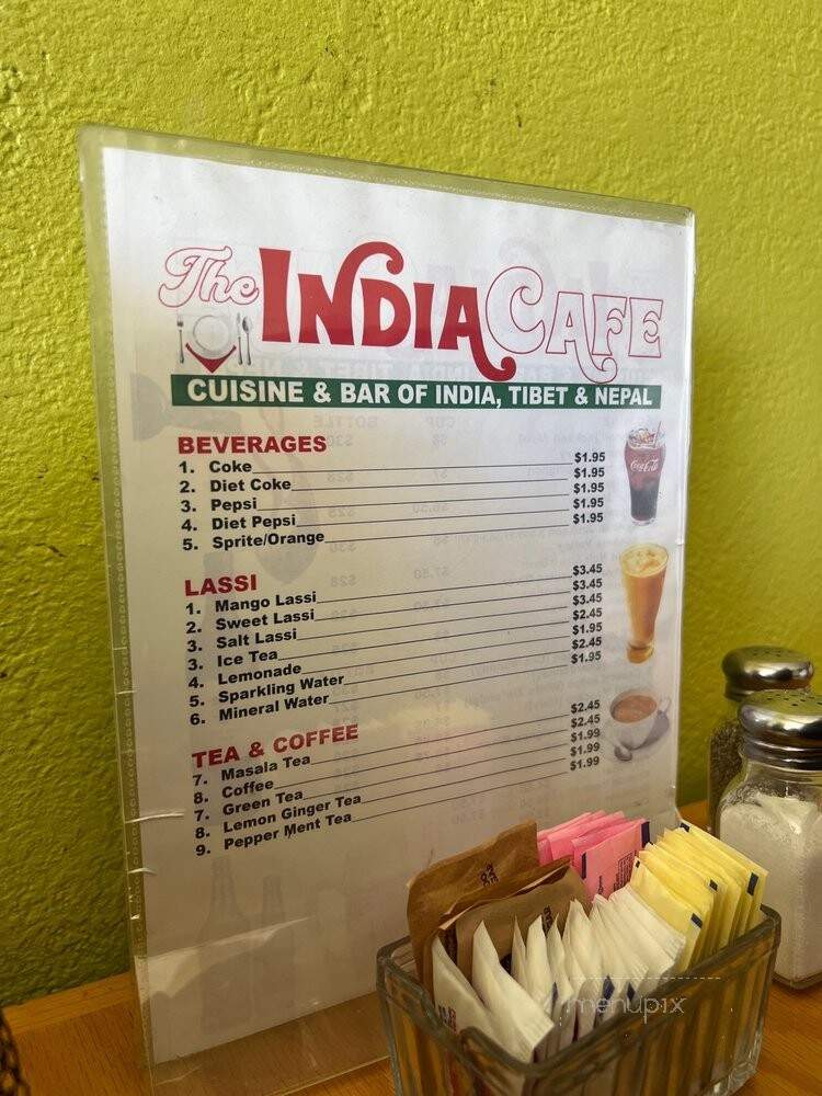 The India Cafe - Costa Mesa, CA menu_pic