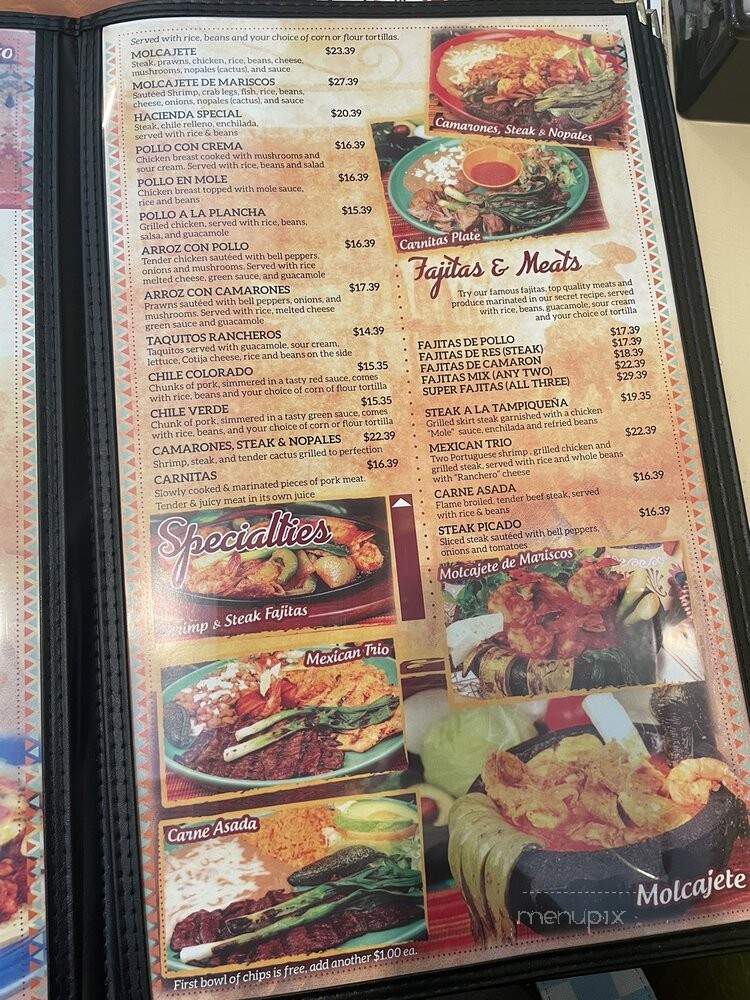 La Hacienda Grill - Brentwood, CA menu_pic