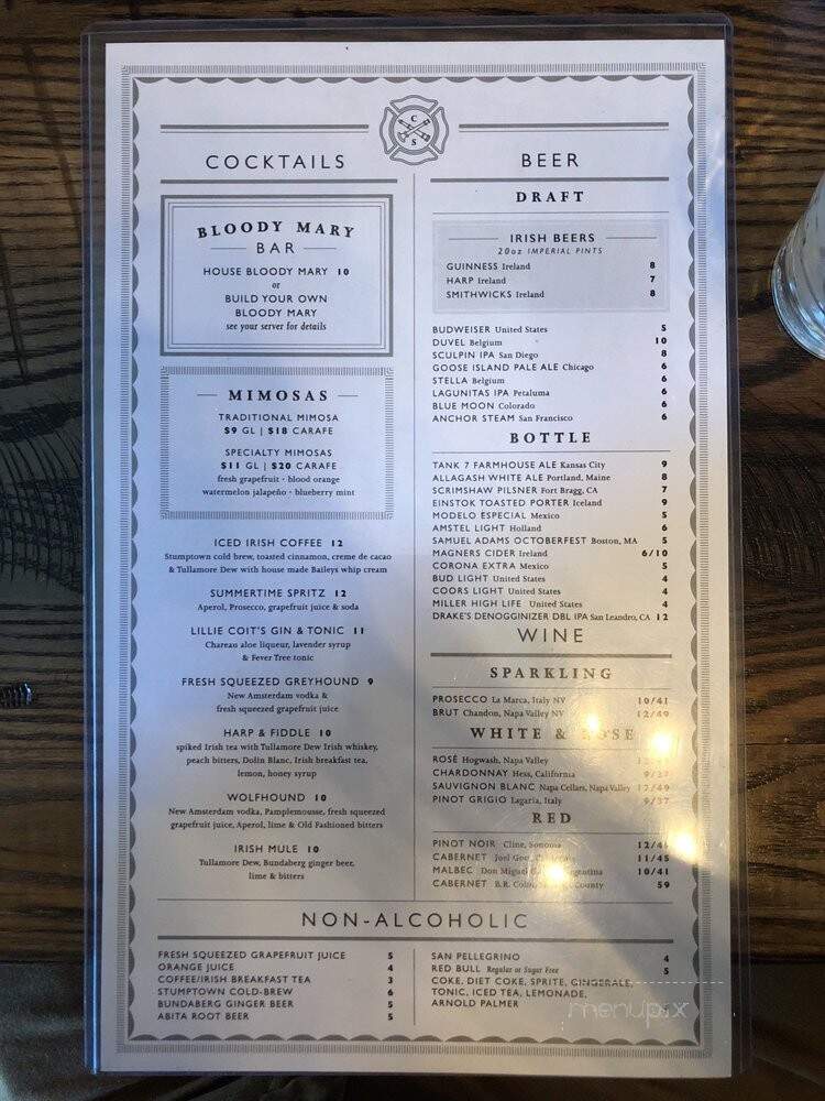 Chief Sullivan's - San Francisco, CA menu_pic