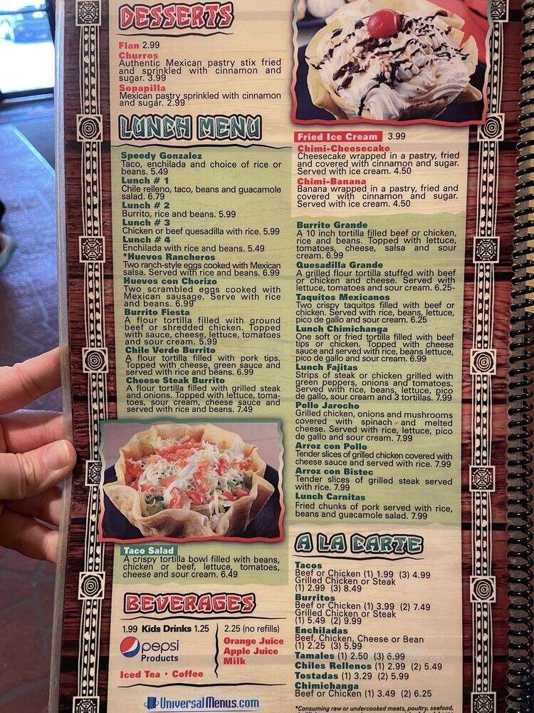 Fiesta veracruz - Wilmington, OH menu_pic