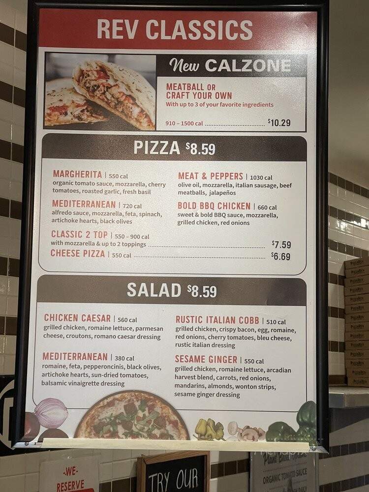PizzaRev - Rowland Heights, CA menu_pic