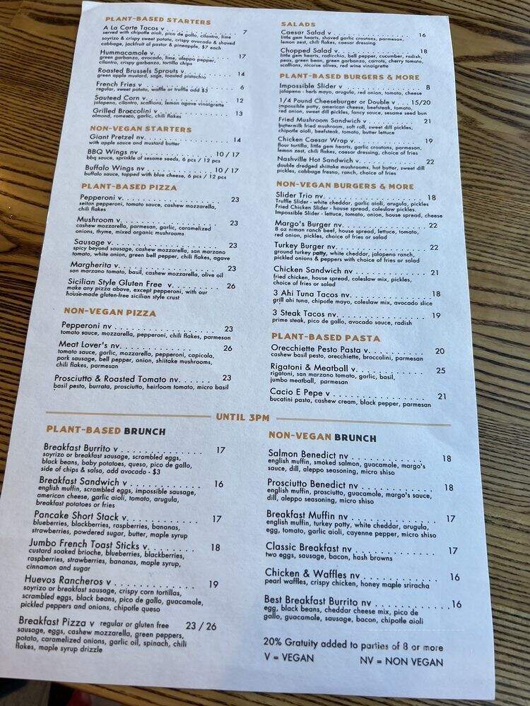 Margo's - Santa Monica, CA menu_pic