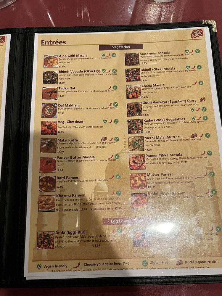 Ruchi Indian Restaurant - Bothell, WA menu_pic