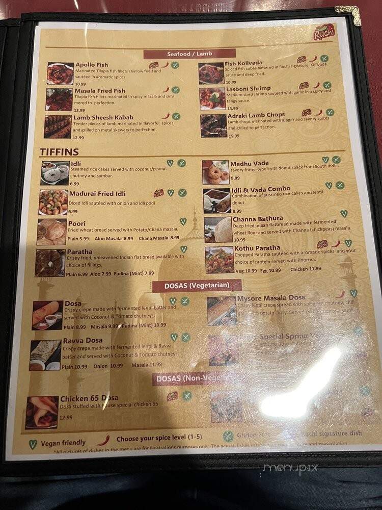 Ruchi Indian Restaurant - Bothell, WA menu_pic