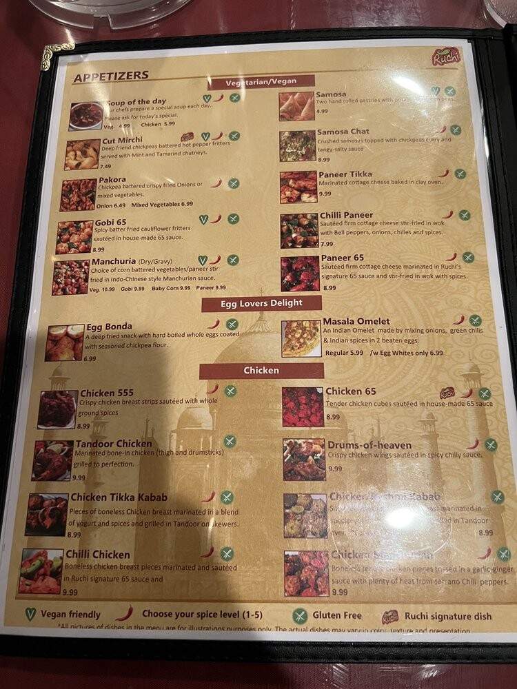 Ruchi Indian Restaurant - Bothell, WA menu_pic