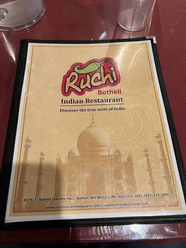 Ruchi Indian Restaurant - Bothell, WA menu_pic