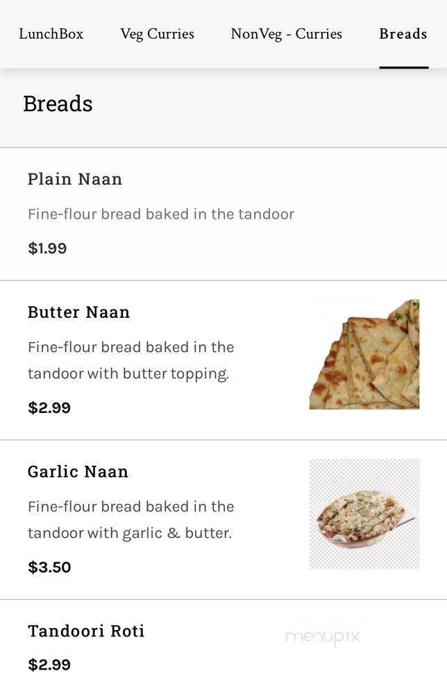 Namasthe Indian Restaurant - Bothell, WA menu_pic