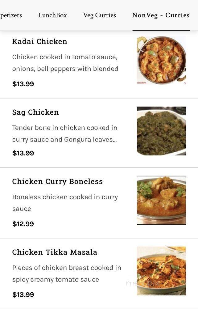Namasthe Indian Restaurant - Bothell, WA menu_pic