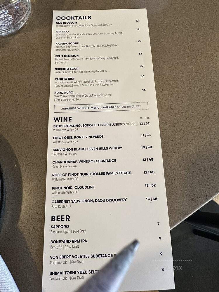 Bamboo Sushi - Portland, OR menu_pic