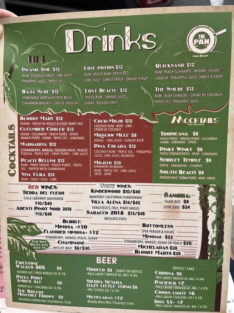 The Pan - Long Beach, CA menu_pic