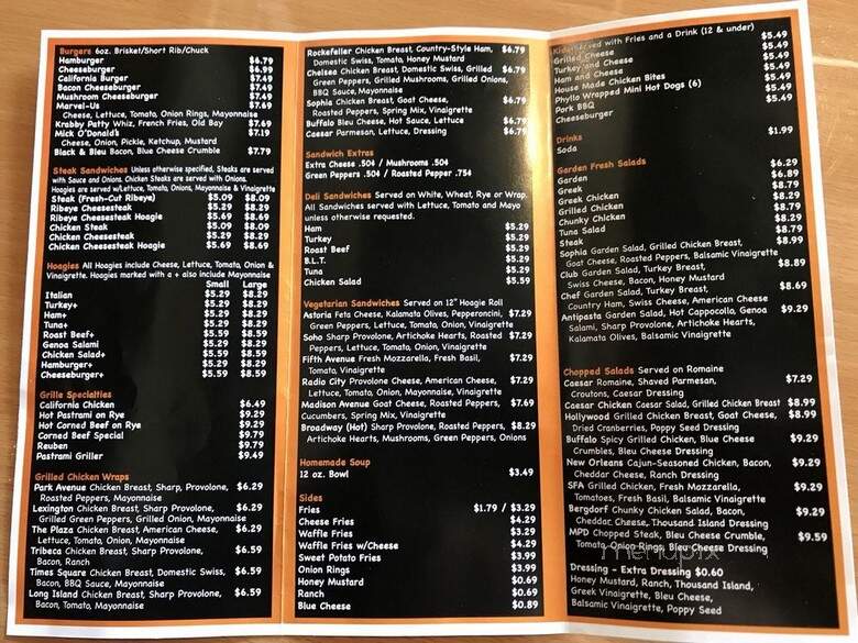 The Grille - Lancaster, PA menu_pic