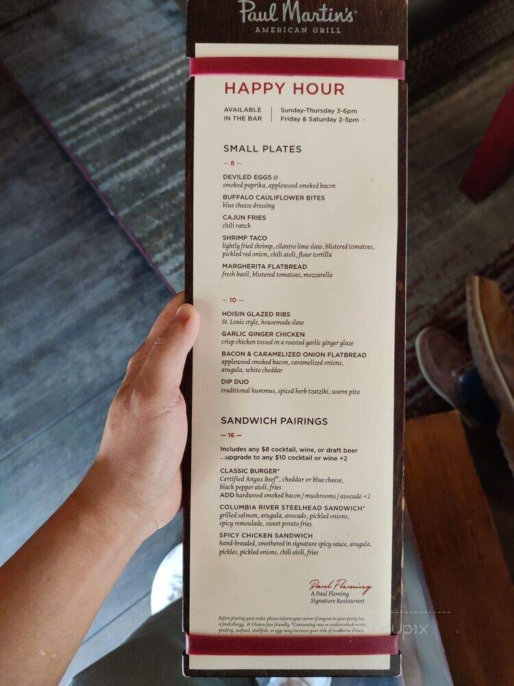 Paul Martin's Austin Grill - Austin, TX menu_pic
