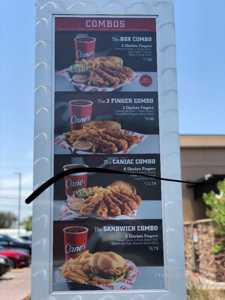 Raising Cane's Chicken Fingers - Orange, CA menu_pic
