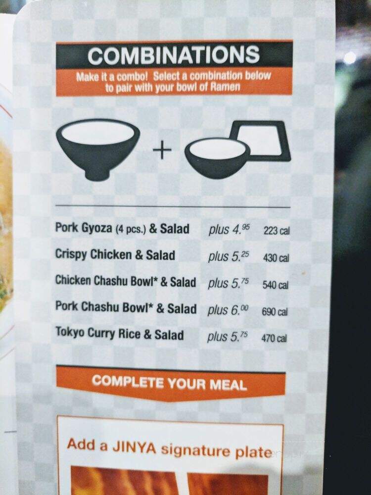 JINYA Ramen Bar - Austin, TX menu_pic
