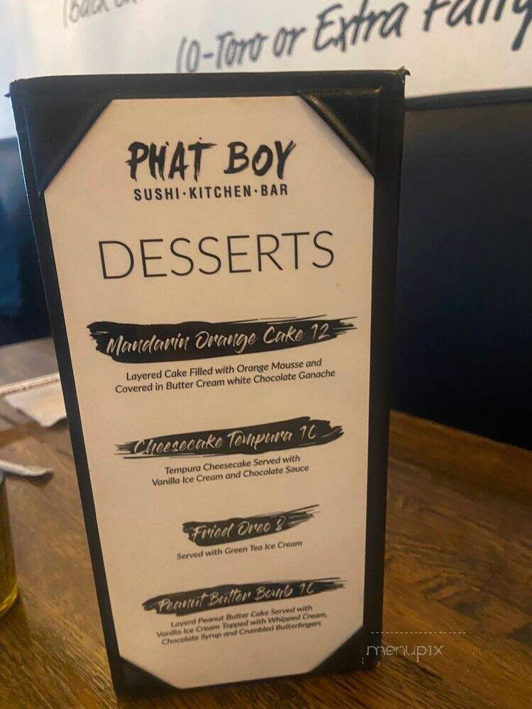 Phat Boy Sushi & Kitchen - Fort Lauderdale, FL menu_pic