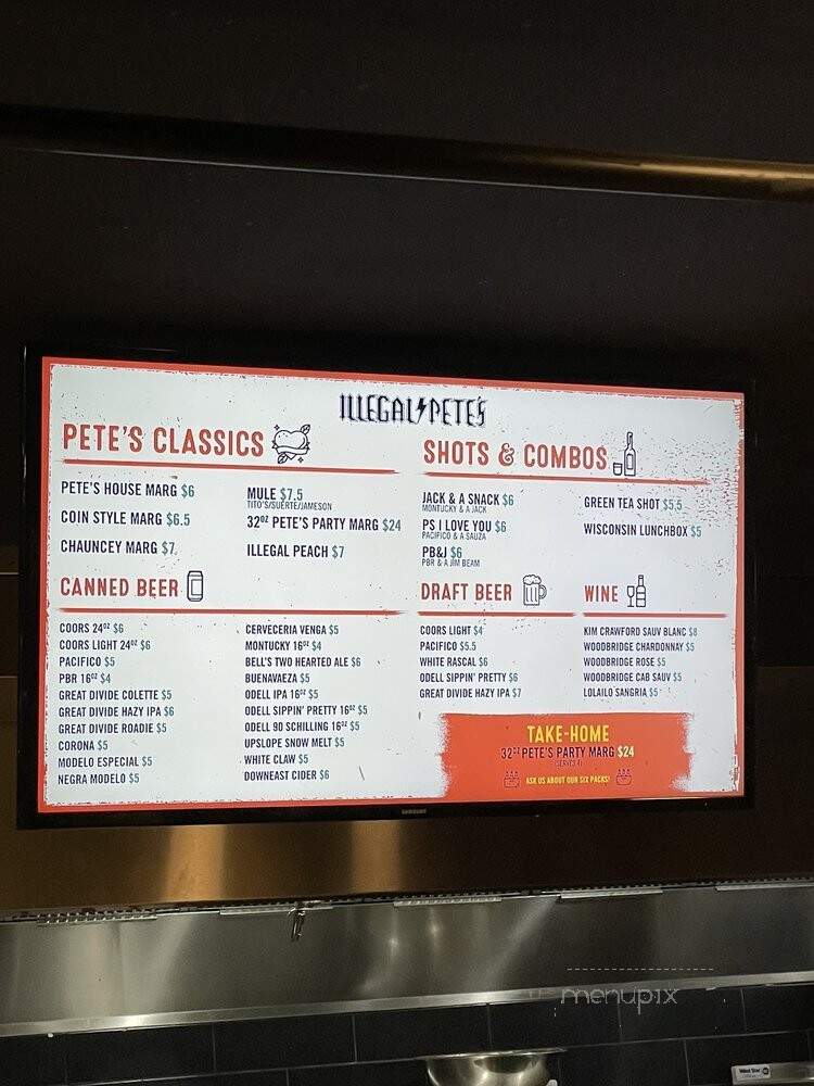 Illegal Pete's - Denver, CO menu_pic