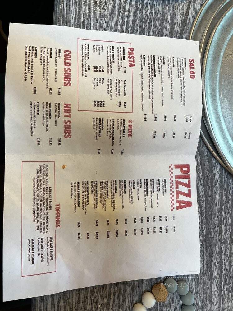 Vito's Pizza - Santa Monica, CA menu_pic