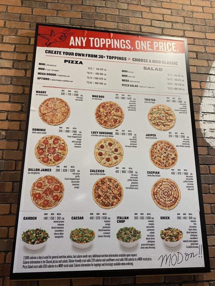 MOD Pizza - Fairfax, VA menu_pic