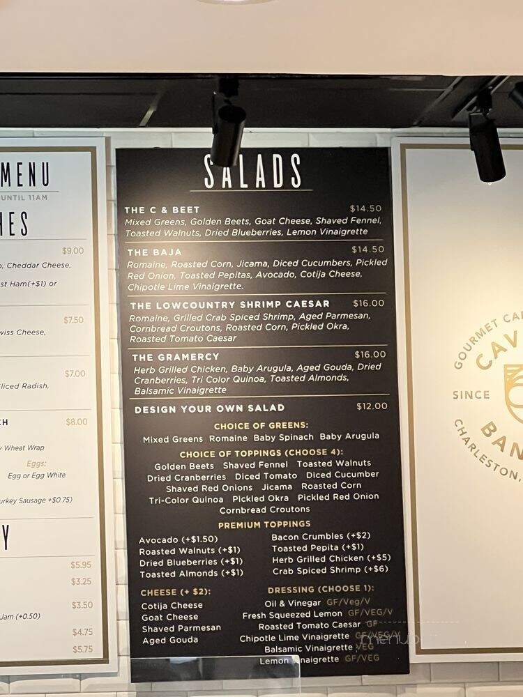 Caviar & Bananas - North Charleston, SC menu_pic