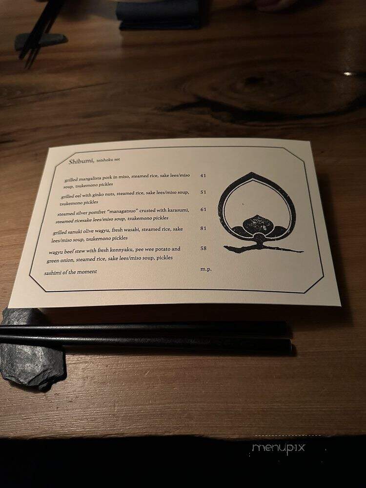 Shibumi - Los Angeles, CA menu_pic