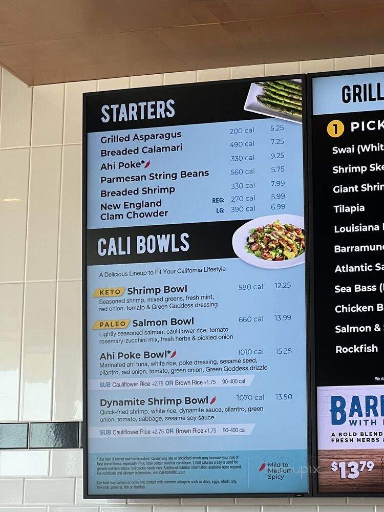 California Fish Grill - Culver City, CA menu_pic