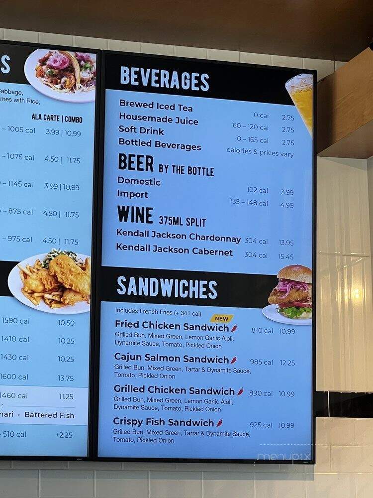 California Fish Grill - Culver City, CA menu_pic