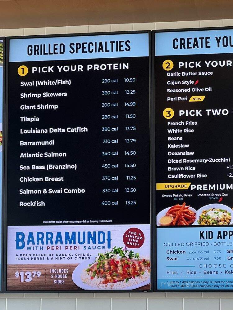 California Fish Grill - Culver City, CA menu_pic