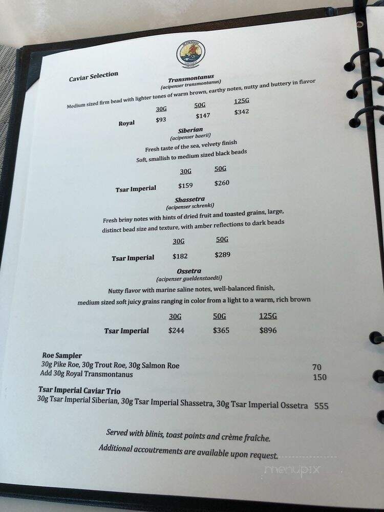 Petrossian - Los Angeles, CA menu_pic