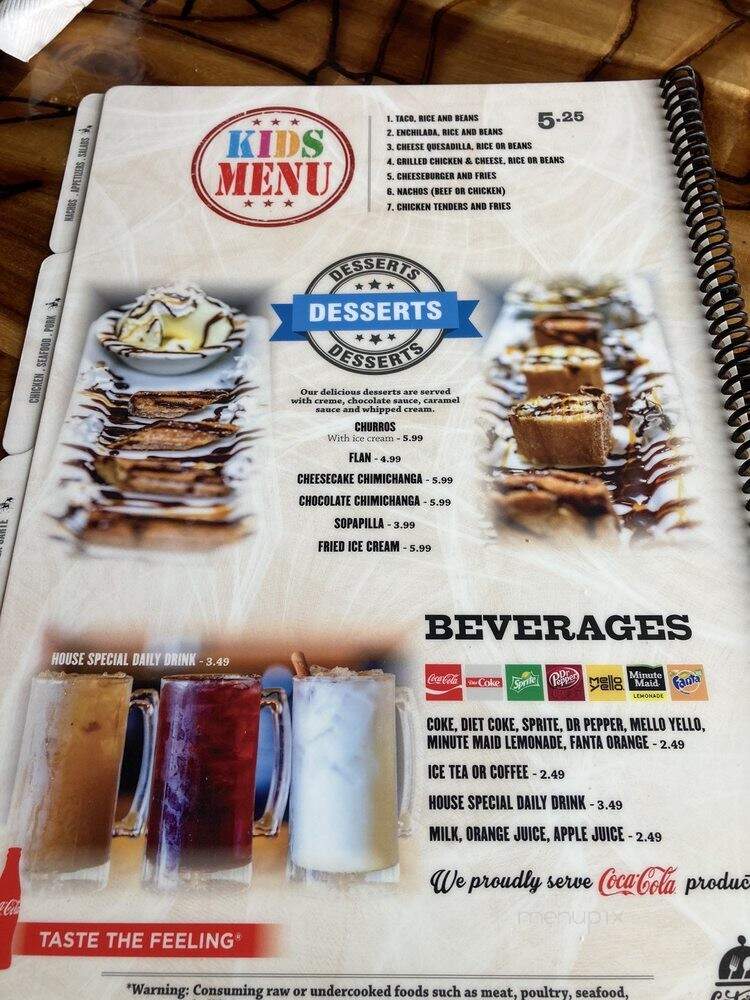 El Sonador - Gatlinburg, TN menu_pic