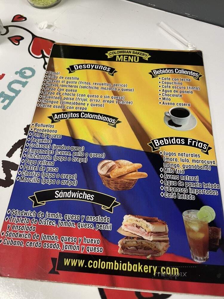 Sunshine Colombian Bakery - Orlando, FL menu_pic