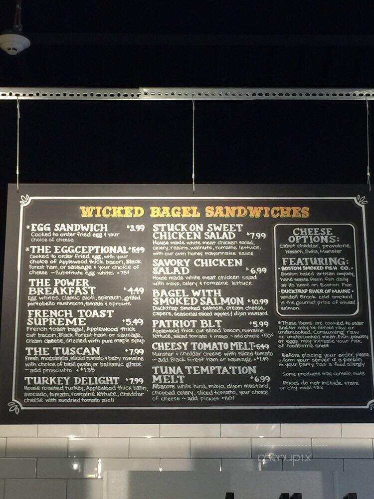 Wicked Bagel - Lexington, MA menu_pic