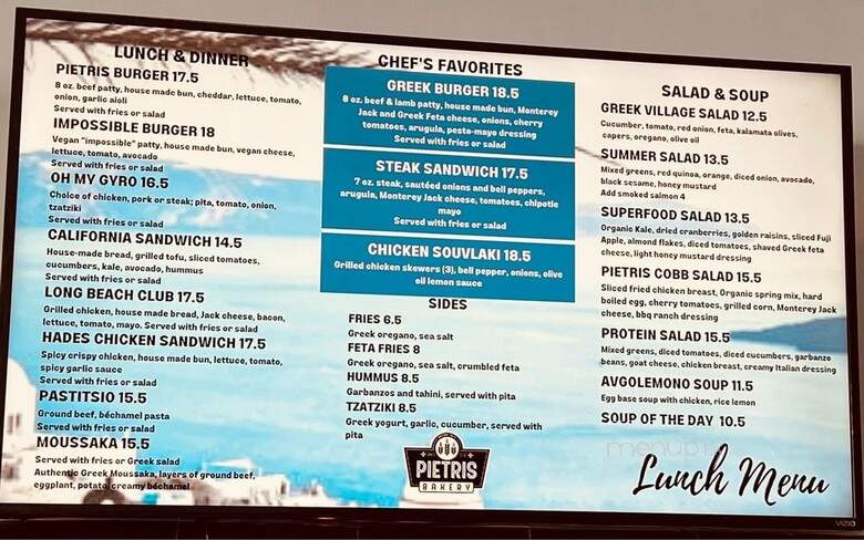 Pietris Bakery - Long Beach, CA menu_pic