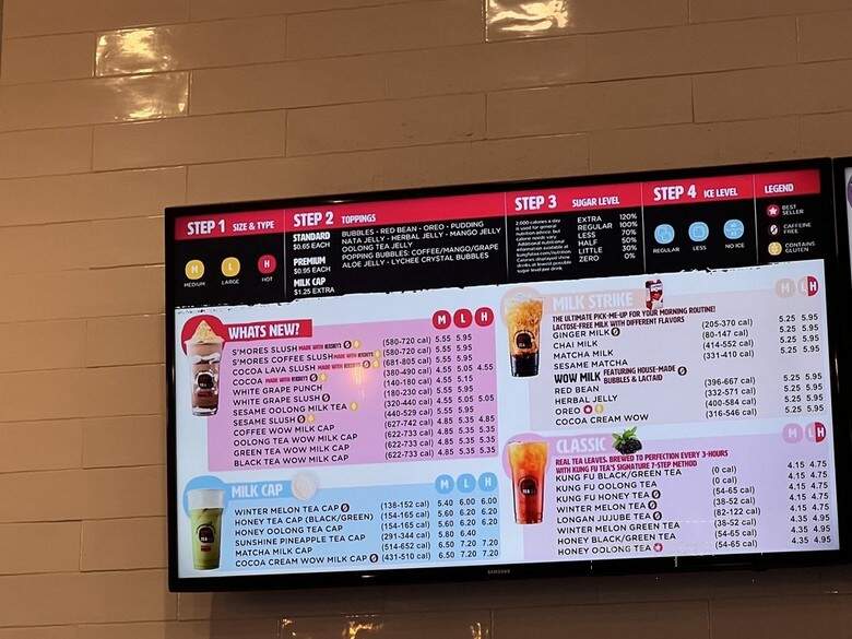 Kung Fu Tea - Denver, CO menu_pic