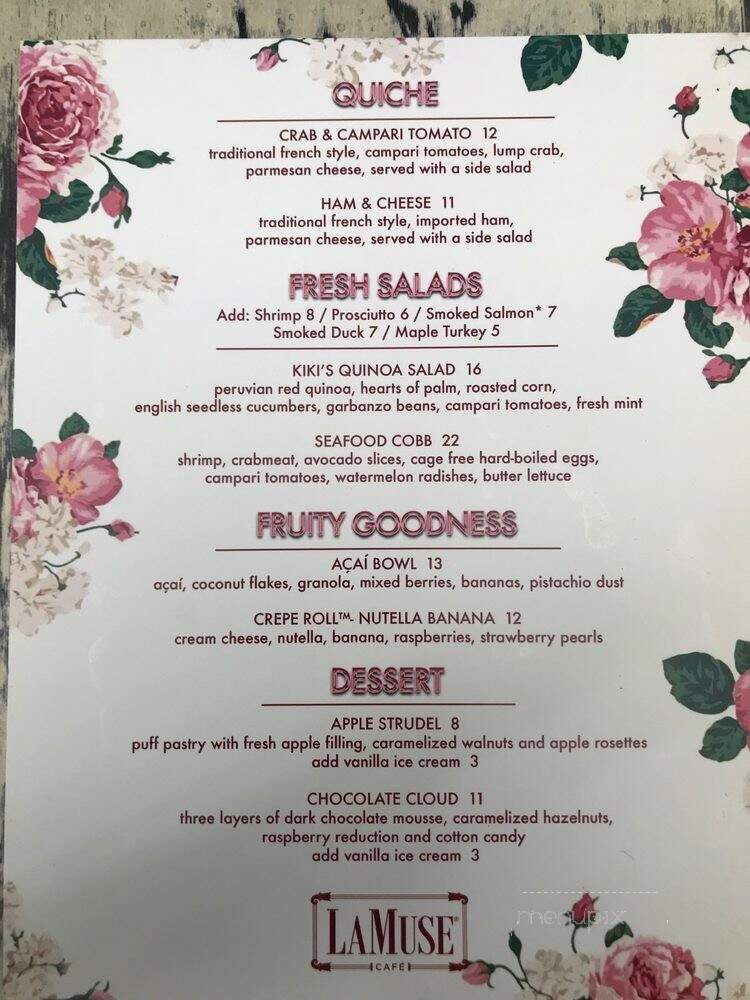 LaMuse Cafe - Miami, FL menu_pic