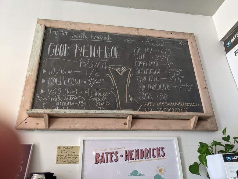 Lincoln Lane Coffee - Indianapolis, IN menu_pic
