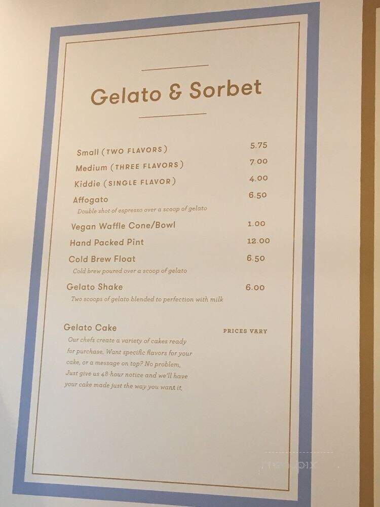 Gelateria Uli - Los Angeles, CA menu_pic
