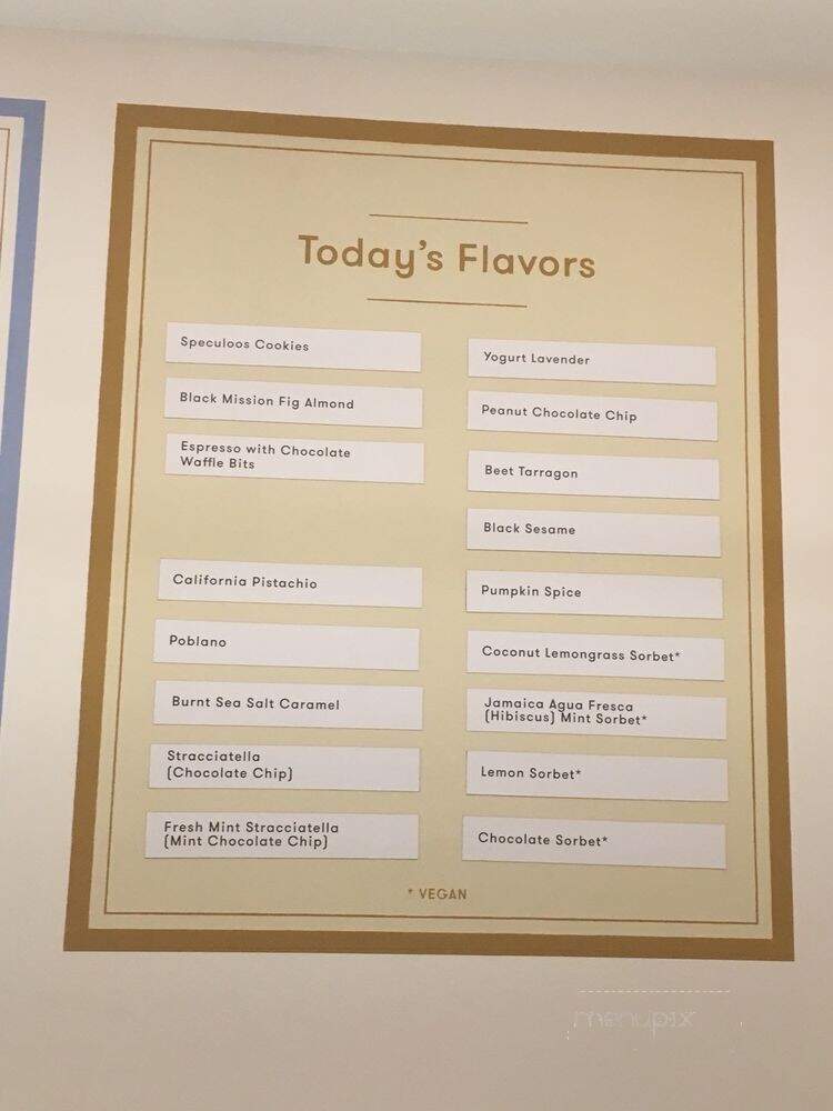 Gelateria Uli - Los Angeles, CA menu_pic