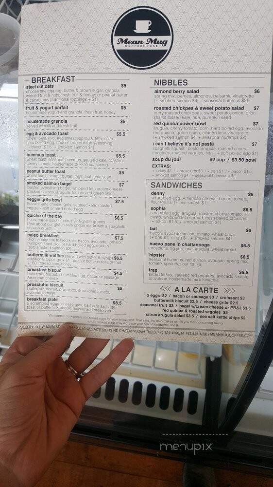 Mean Mug Coffeehouse North - Chattanooga, TN menu_pic