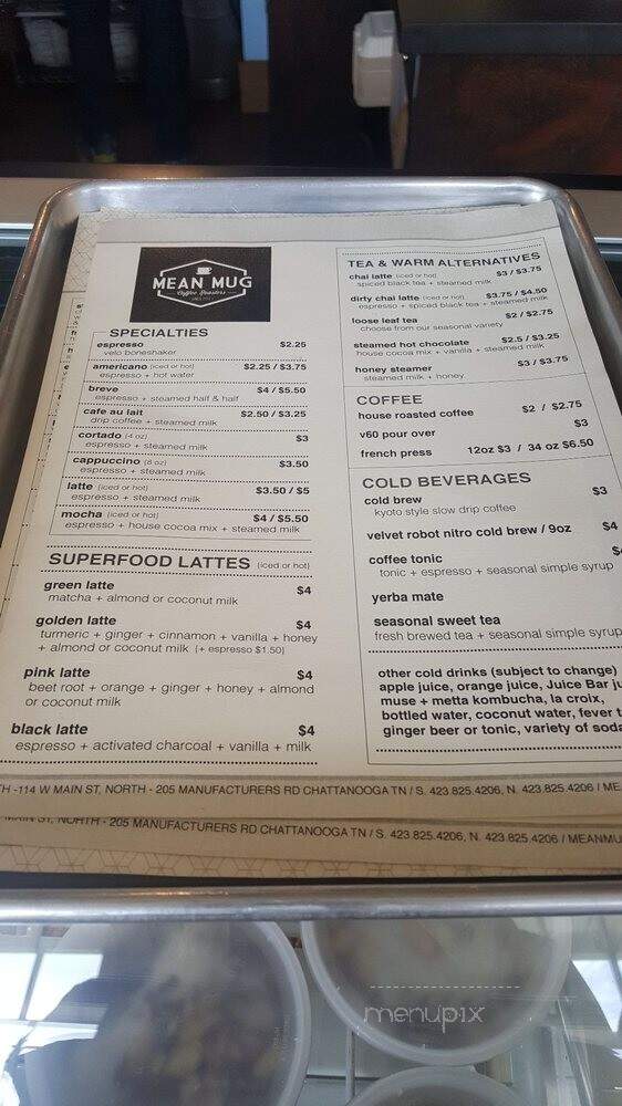 Mean Mug Coffeehouse North - Chattanooga, TN menu_pic