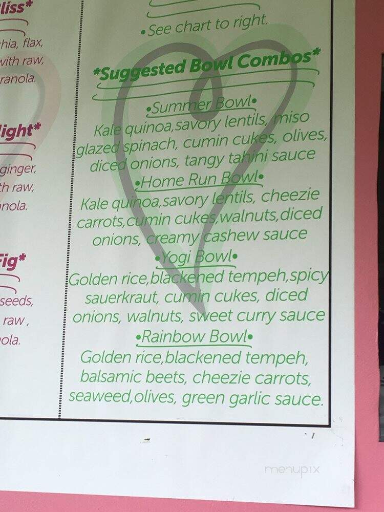The Giving Bowl - Milford, NY menu_pic