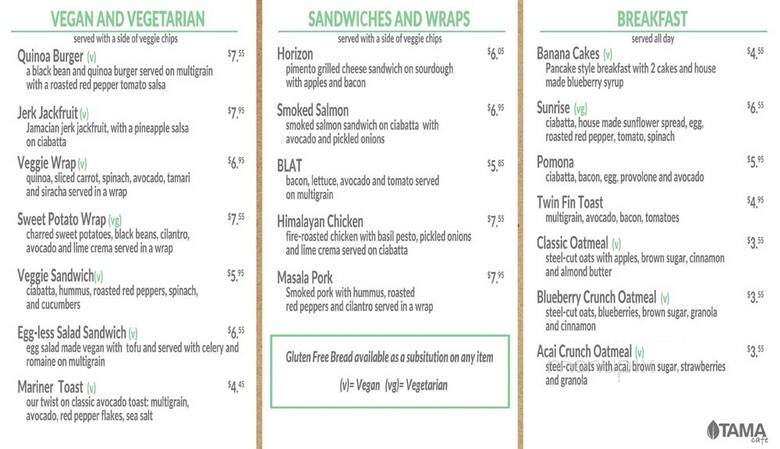Tama Tea - Raleigh, NC menu_pic