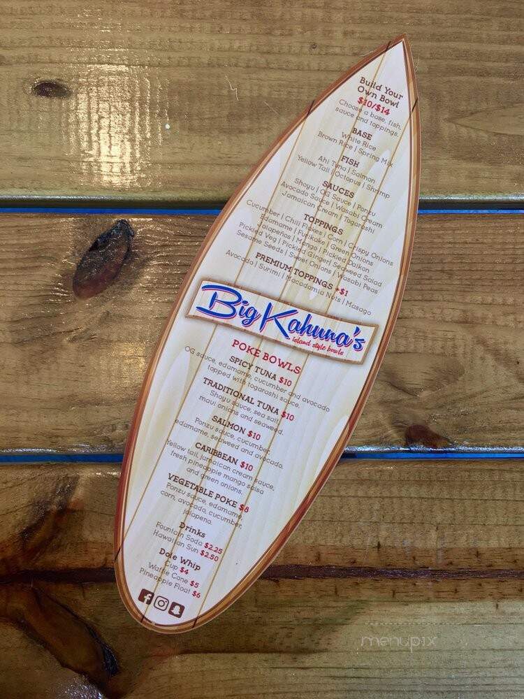 Big Kahuna's Island Style Bowls - Winter Springs, FL menu_pic