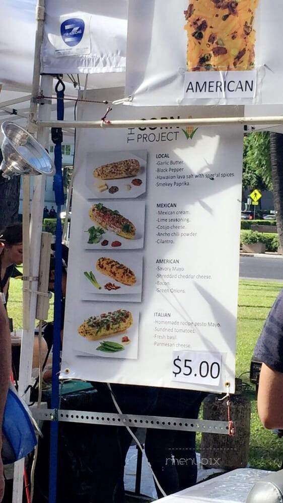 The Corn Project - Honolulu, HI menu_pic