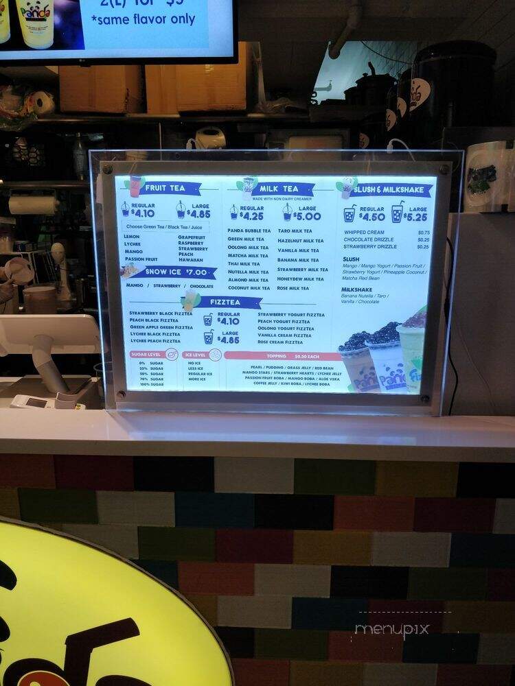 Panda Bubble Tea - New York, NY menu_pic